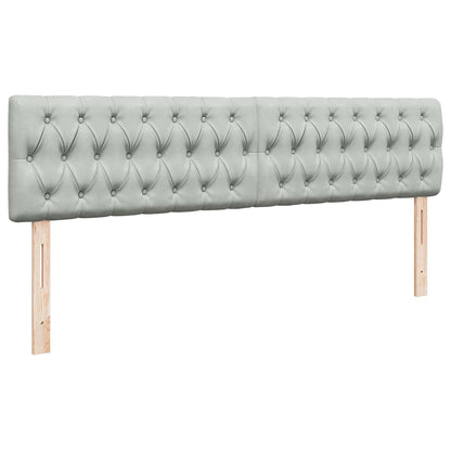 vidaXL Ottoman-Bett mit Matratzen & LEDs Hellgrau 200x200 cm Samt