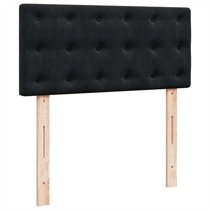 vidaXL Lit ottoman avec matelas et LED Noir 90x190 cm Velours