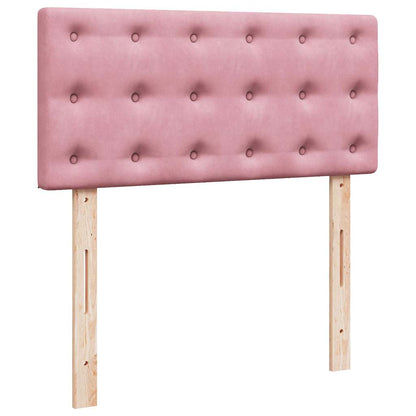 vidaXL Ottoman-Bett mit Matratze & LEDs Rosa 90x200 cm Samt