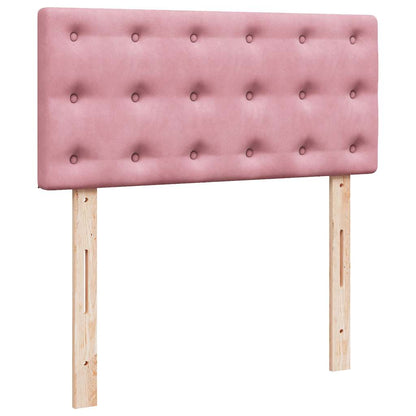 vidaXL Ottoman-Bett mit Matratze & LEDs Rosa 100x200 cm Samt