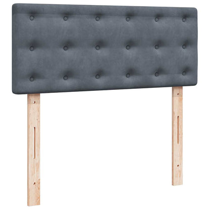 vidaXL Lit ottoman avec matelas et LED gris foncé 120x190 cm velours