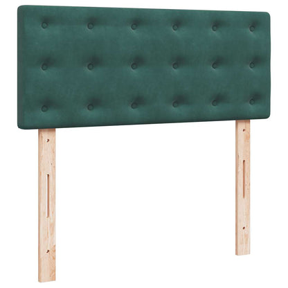 vidaXL Ottomane Bett mit Matratze & LEDs Dunkelgrün 120x190 cm Samt