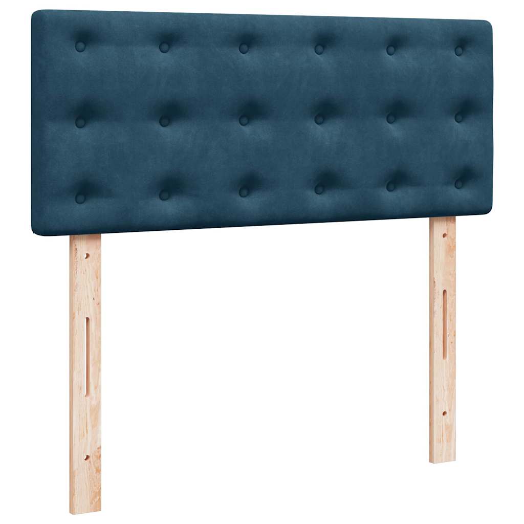 vidaXL Ottomane Bett mit Matratze & LEDs Dunkelblau 120x190 cm Samt