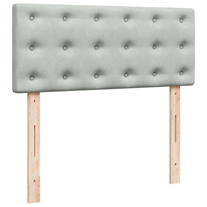 vidaXL Ottoman-Bett mit Matratze & LEDs Hellgrau 120x200 cm Samt
