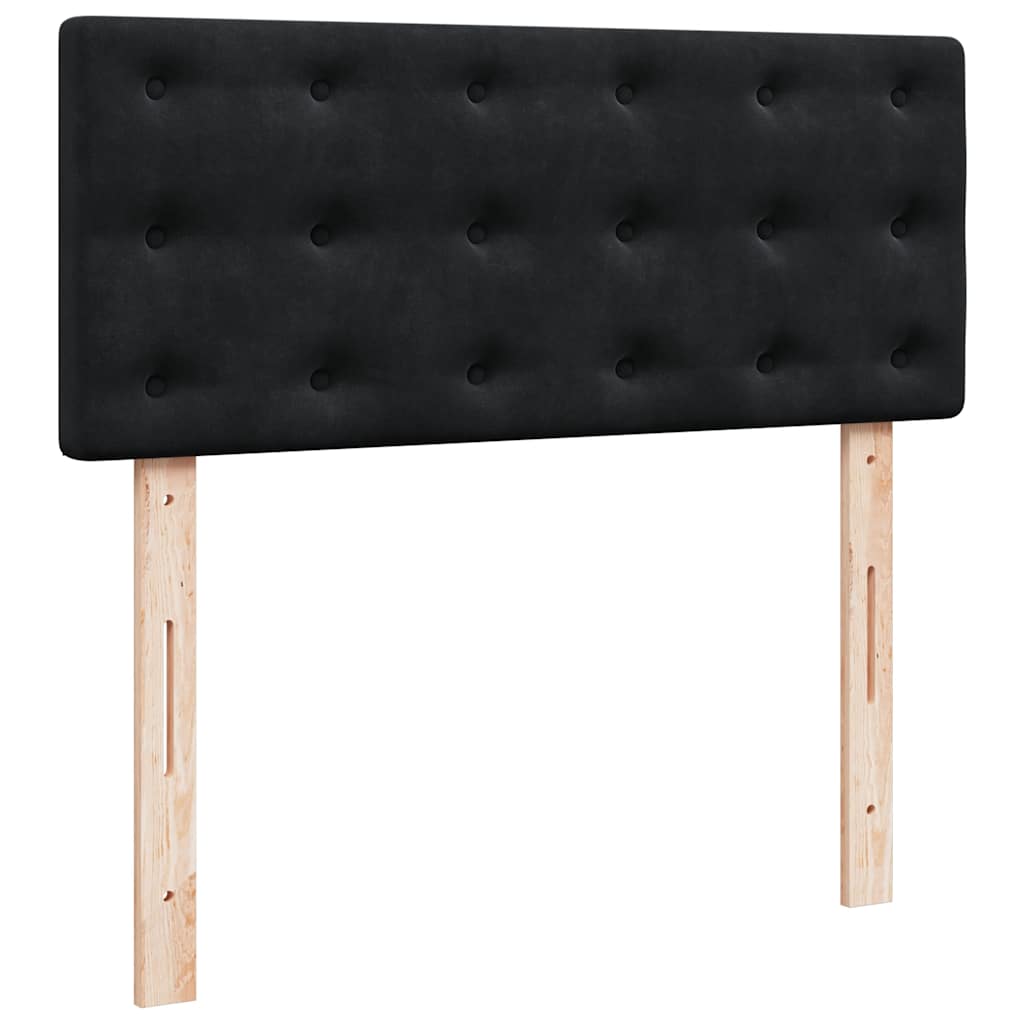 vidaXL Ottoman-Bett mit Matratze & LEDs Schwarz 120x200 cm Samt
