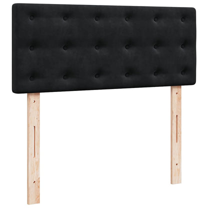 vidaXL Ottoman-Bett mit Matratze & LEDs Schwarz 120x200 cm Samt