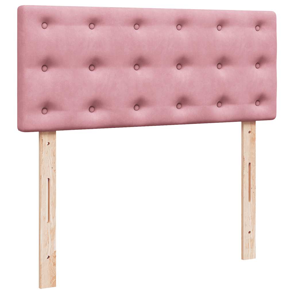 vidaXL Ottoman-Bett mit Matratze & LEDs Rosa 120x200 cm Samt