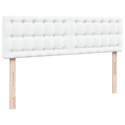vidaXL Ottoman-Bett mit Matratzen & LEDs Weiß 160x200 cm Kunstleder