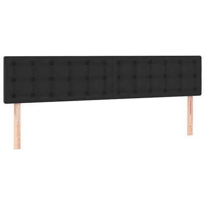 vidaXL Ottoman-Bett mit Matratzen & LEDs Schwarz 180x200 cm Kunstleder
