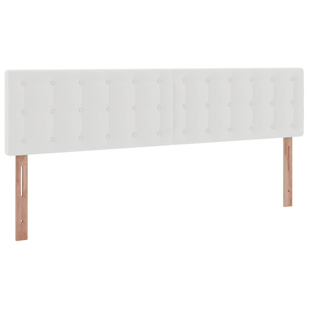 vidaXL Ottoman-Bett mit Matratzen & LEDs Weiß 180x200 cm Kunstleder
