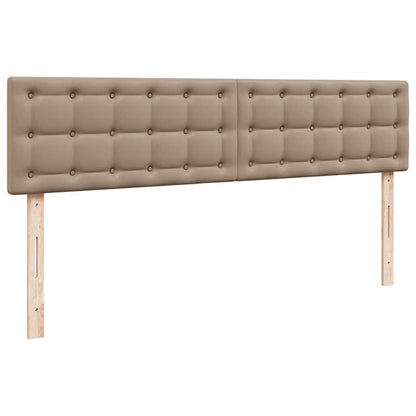 Ottoman-Bett mit Matratzen LEDs Cappuccino 180x200cm Kunstleder