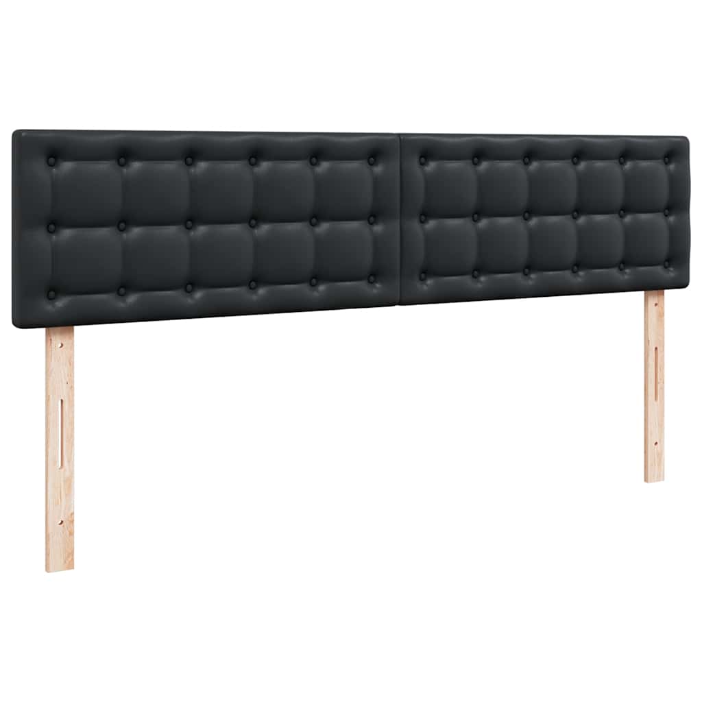 vidaXL Ottoman-Bett mit Matratzen & LEDs Schwarz 200x200 cm Kunstleder
