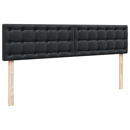 vidaXL Ottoman-Bett mit Matratzen & LEDs Schwarz 200x200 cm Kunstleder
