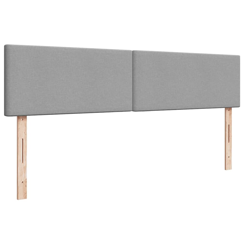 vidaXL Ottoman-Bett mit Matratzen & LEDs Hellgrau 160x200 cm Stoff