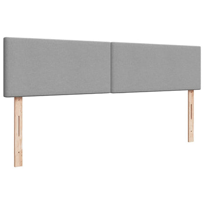 vidaXL Ottoman-Bett mit Matratzen & LEDs Hellgrau 160x200 cm Stoff