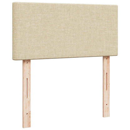 vidaXL Ottoman-Bett mit Matratzen & LEDs Creme 180x200 cm Stoff