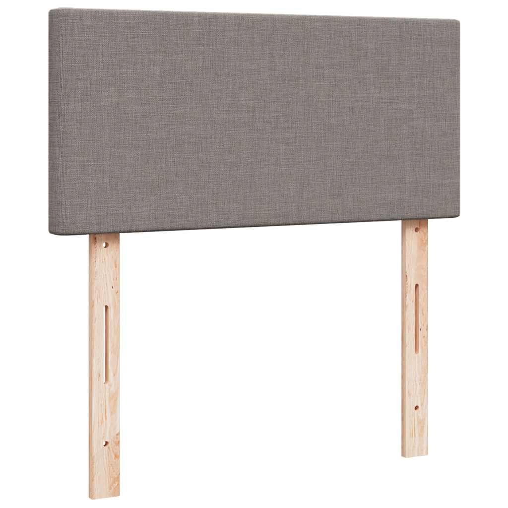 vidaXL Ottoman-Bett mit Matratzen & LEDs Taupe 200x200 cm Stoff