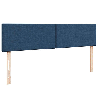 Ottoman-Bett mit Matratzen & LEDs Blau 200x200 cm Stoff