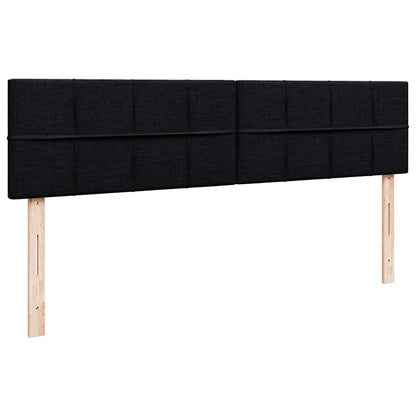 vidaXL Ottoman-Bett mit Matratzen & LEDs Schwarz 160x200 cm Stoff