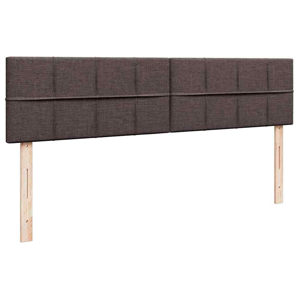 vidaXL Ottoman-Bett mit Matratzen & LEDs Dunkelbraun 180x200 cm Stoff