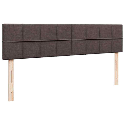 vidaXL Ottoman-Bett mit Matratzen & LEDs Dunkelbraun 180x200 cm Stoff