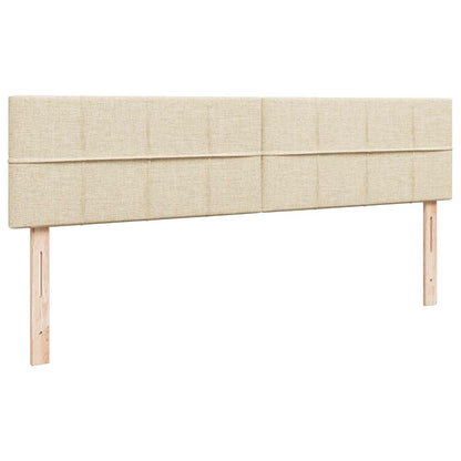 vidaXL Lit ottoman avec matelas et LED Crème 200x200 cm Tissu