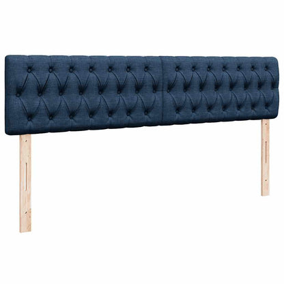 Ottoman-Bett mit Matratzen & LEDs Blau 180x200 cm Stoff