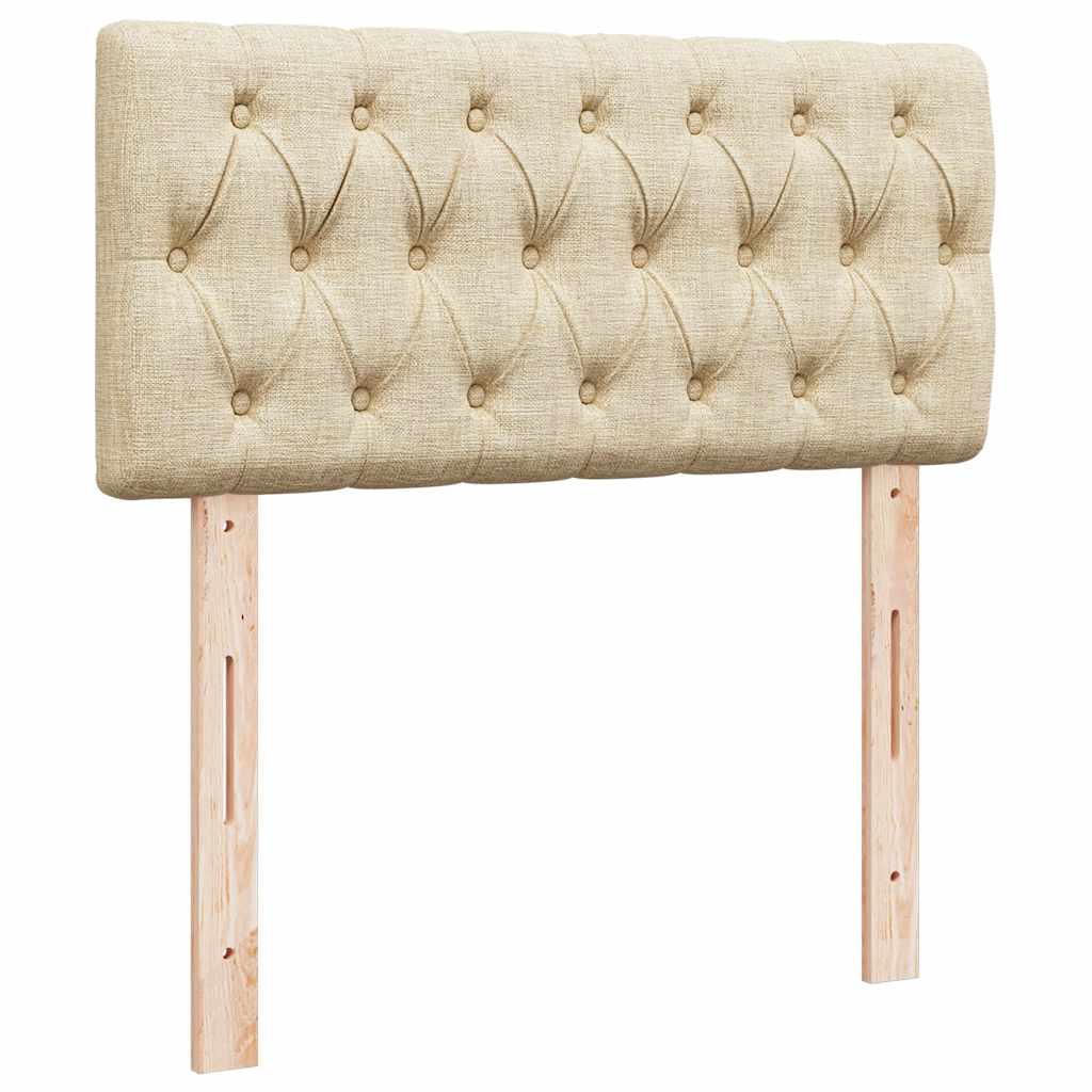vidaXL Lit ottoman avec matelas et LED Crème 200x200 cm Tissu