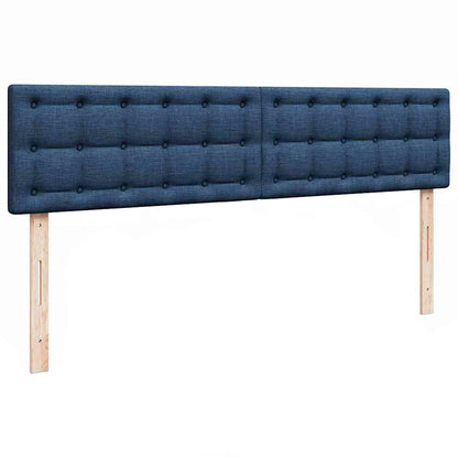 vidaXL Ottoman-Bett mit Matratzen & LEDs Blau 180x200 cm Stoff