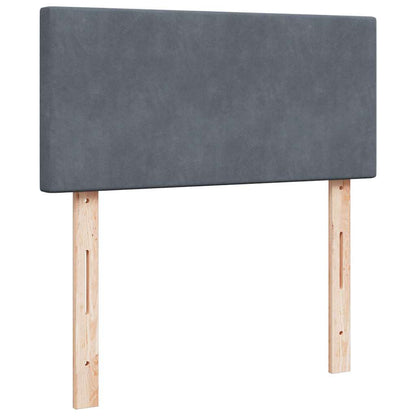 vidaXL Ottoman-Bett mit Matratzen & LEDs Dunkelgrau 180x200 cm Samt