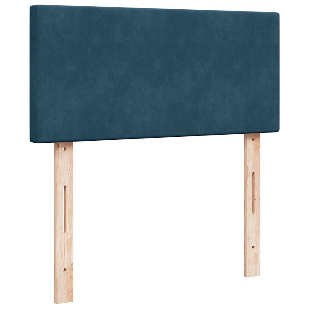 vidaXL Ottoman-Bett mit Matratzen & LED Dunkelblau 200x200 cm Samt