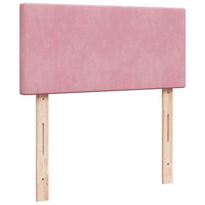 vidaXL Ottoman-Bett mit Matratzen & LEDs Rosa 200x200 cm Samt
