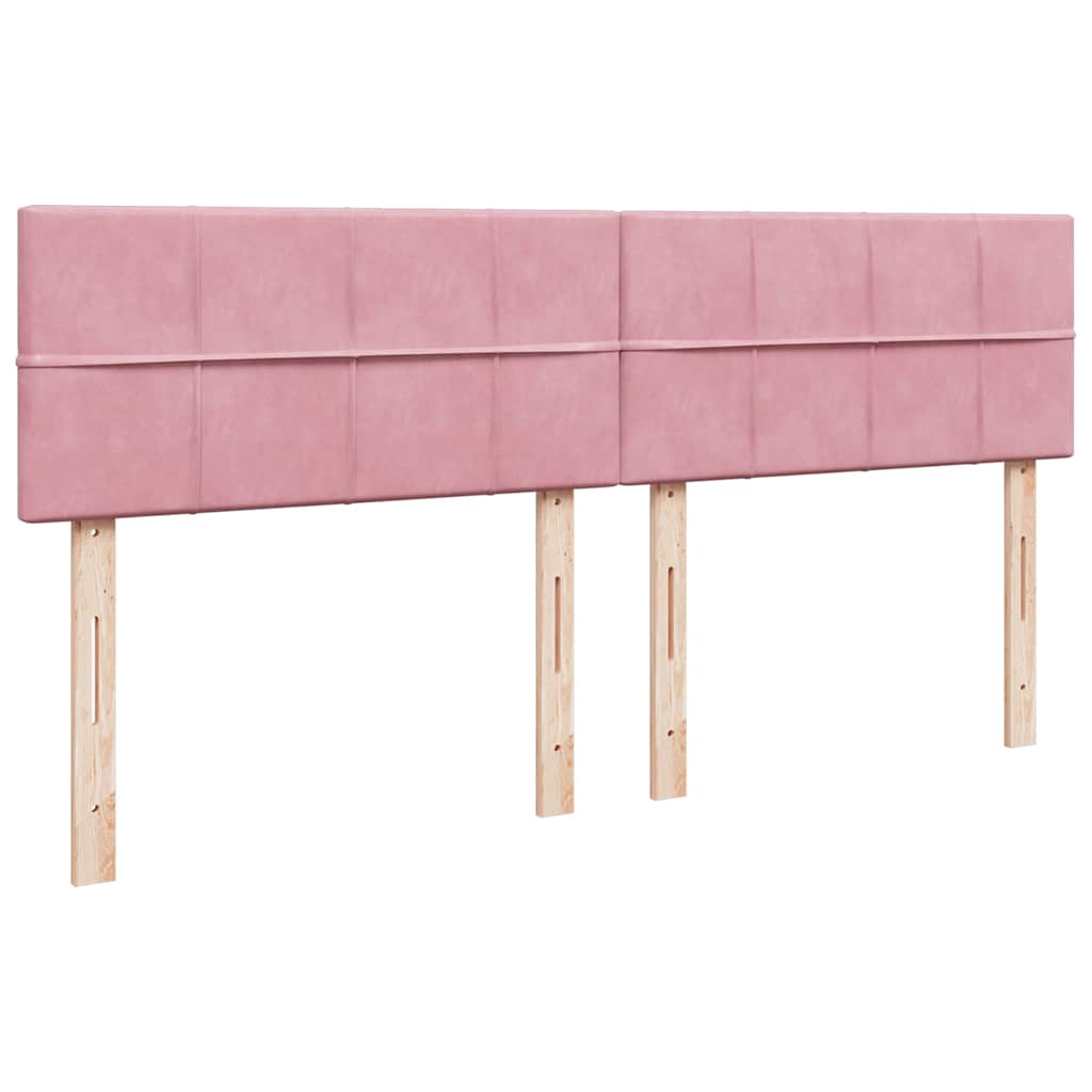 vidaXL Ottoman-Bett mit Matratzen & LEDs Rosa 200x200 cm Samt
