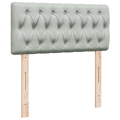 vidaXL Ottoman-Bett mit Matratzen & LEDs Hellgrau 160x200 cm Samt