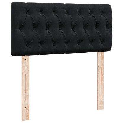 vidaXL Ottoman-Bett mit Matratzen & LEDs Schwarz 180x200 cm Samt