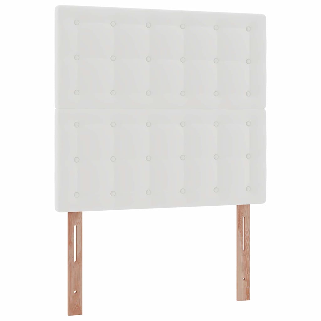 vidaXL Lit ottoman avec matelas Blanc 90x200 cm Similicuir