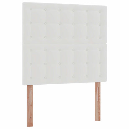 vidaXL Lit ottoman avec matelas Blanc 90x200 cm Similicuir