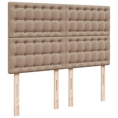 vidaXL Ottoman-Bett mit Matratze Cappuccino-Braun 140x190cm Kunstleder