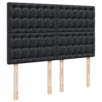 vidaXL Ottoman-Bett mit Matratze Schwarz 140x200 cm Kunstleder