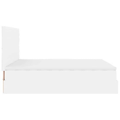 vidaXL Lit ottoman avec matelas blanc 180x200 cm similicuir