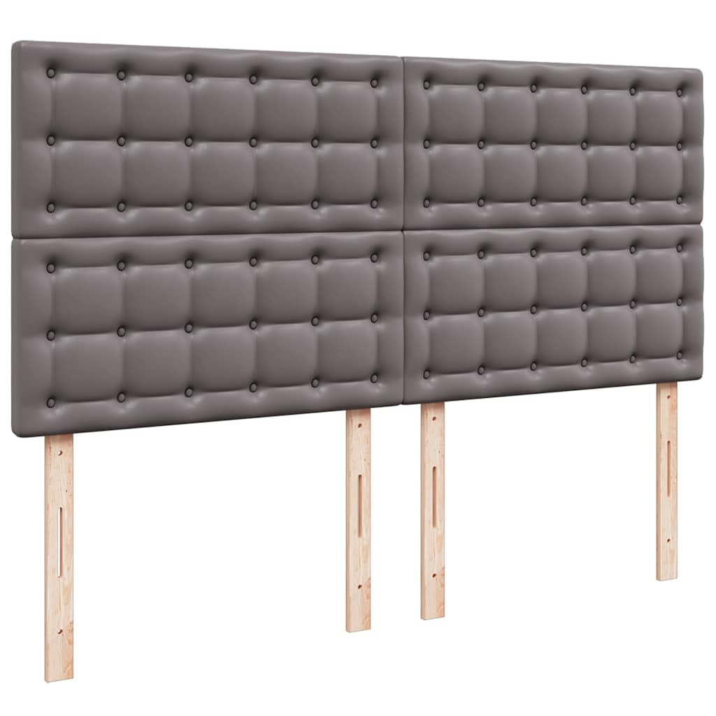 vidaXL Lit ottoman avec matelas Gris 200x200 cm Similicuir