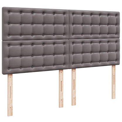 vidaXL Lit ottoman avec matelas Gris 200x200 cm Similicuir