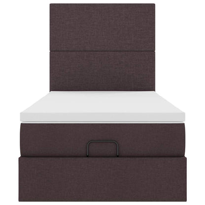 vidaXL Ottoman-Bett mit Matratze Dunkelbraun 80x200 cm Stoff