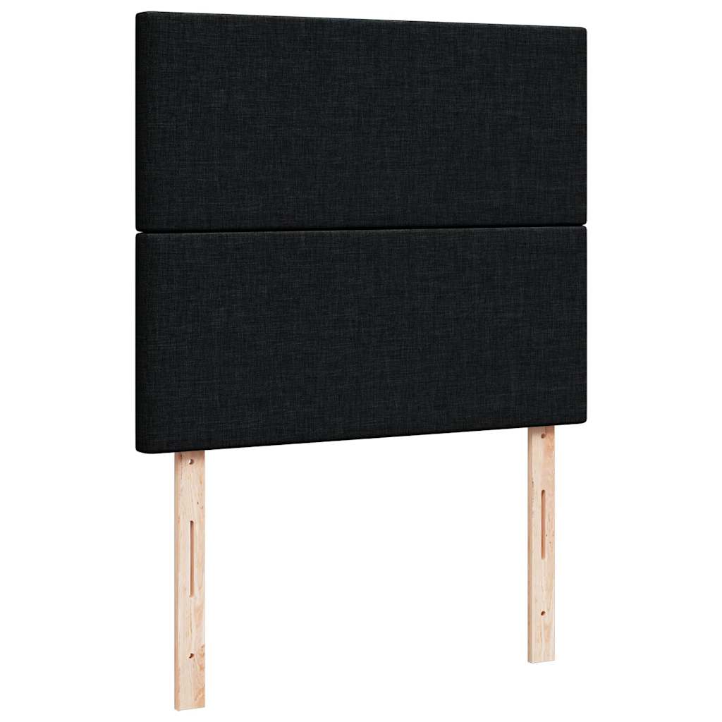 vidaXL Ottoman-Bett mit Matratze Schwarz 120x190 cm Stoff