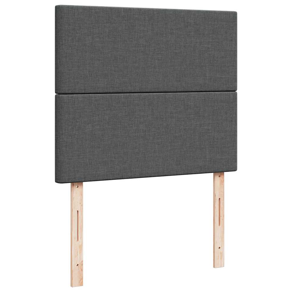 vidaXL Ottoman-Bett mit Matratze Dunkelgrau 120x200 cm Stoff