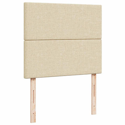 vidaXL Ottoman-Bett mit Matratze Creme 120x200 cm Stoff