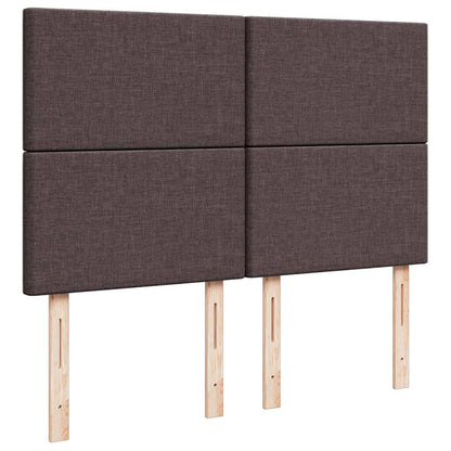 vidaXL Ottoman-Bett mit Matratze Dunkelbraun 140x200 cm Stoff