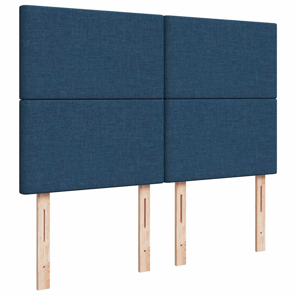 vidaXL Ottoman-Bett mit Matratze Blau 140x200 cm Stoff