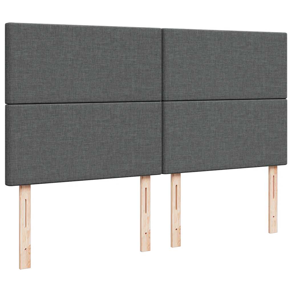 vidaXL Ottoman-Bett mit Matratze Dunkelgrau 160x200 cm Stoff