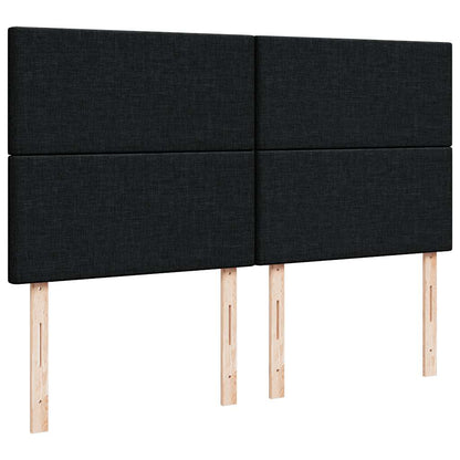 vidaXL Lit ottoman avec matelas Noir 160x200 cm Tissu